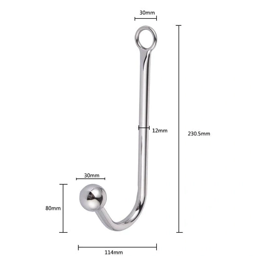 Anal Hooks Cuffs and with Elegant 5334 Anal Hook Beaded Collar 0901
